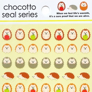 [씰] chocotto seal series 스티커 : 고슴도치
