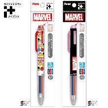 [펜] 펜텔 아이플러스 3색 볼펜 : 마블 MARVEL (2종)
