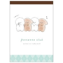 [메모지] Potetto club 떡메모지 A6 대 사이즈 (강아지)