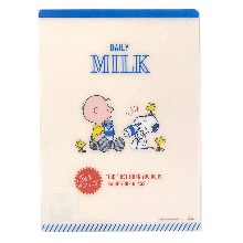 [책받침] 스누피 흰 우유 B5
