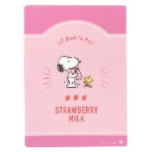 [책받침] 스누피 딸기 우유 B5